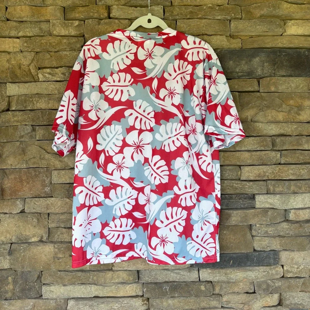 Red and White‎ Floral Jersey - Picture 2 of 4
